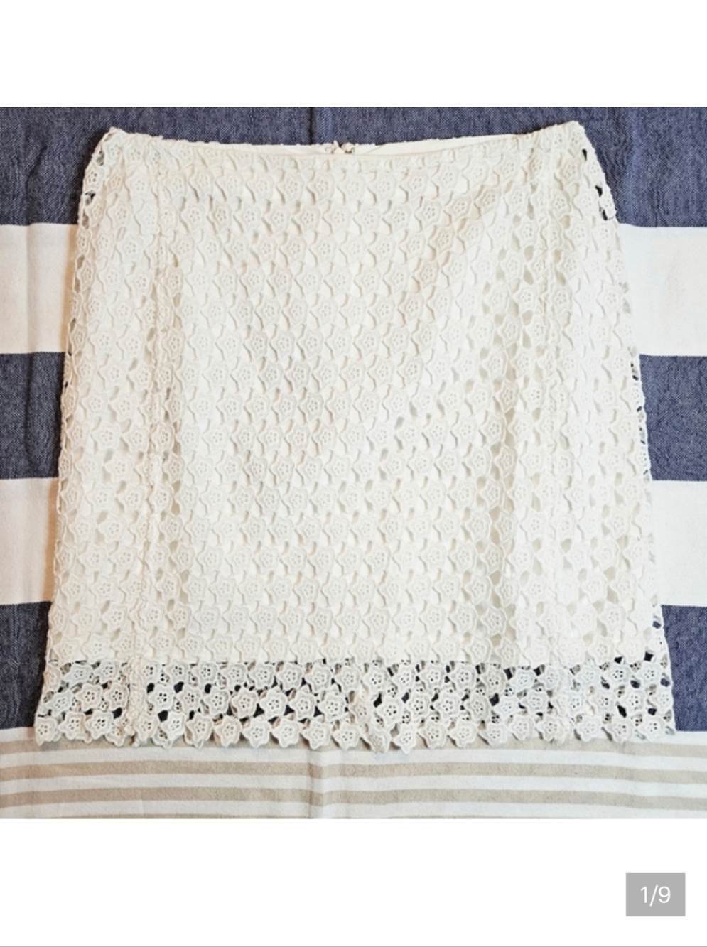 Joe Fresh White Eyelet Mini Skirt With Cotton Lining Size 10/Medium